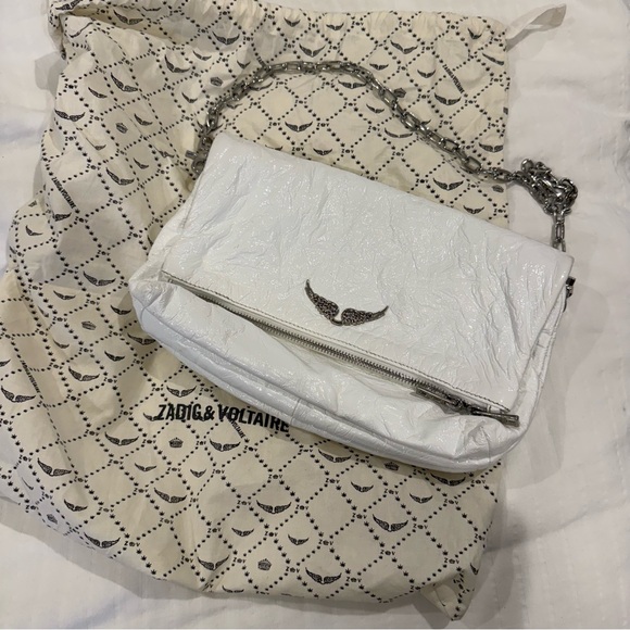 Zadig & Voltaire patent white shoulder bag - Picture 1 of 6